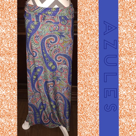 Azules Dresses & Skirts - AZULES Gorgeous Paisley Maxi Skirt